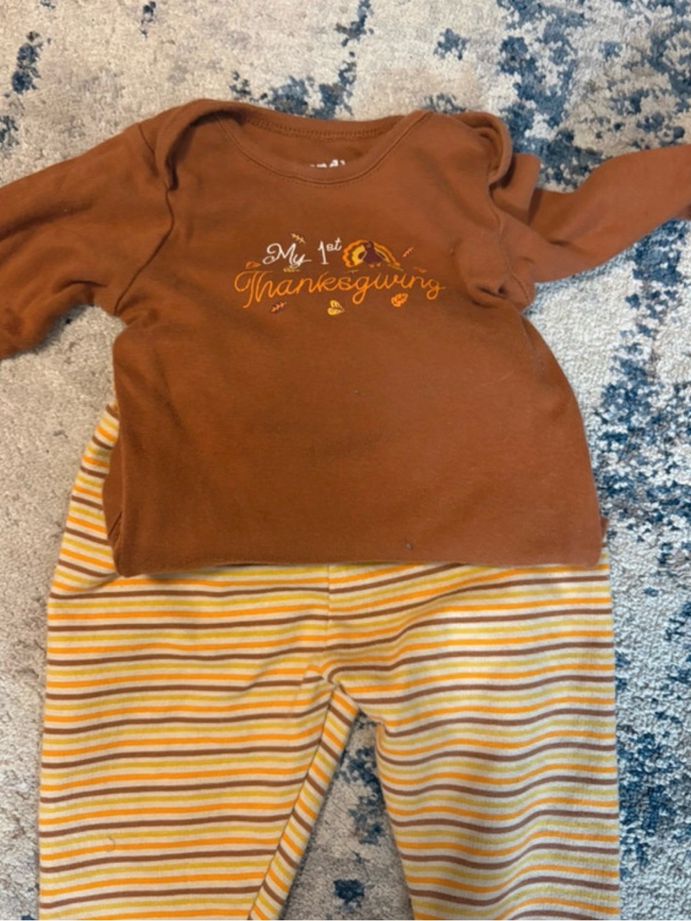 Brown "My 1st Thanksgiving" Toddler Pajama Set